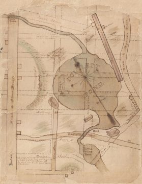 1840 Manuscript Map of the Collect Pond and Five Points, New York City