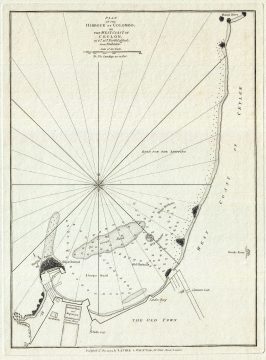 1794 Laurie and Whittle Nautical Map of Colombo Harbor, Sri Lanka (Ceylon)