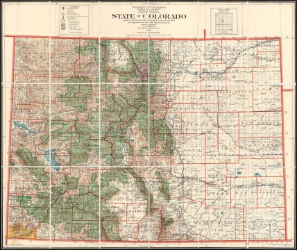 1921 General Land Office Map of Colorado