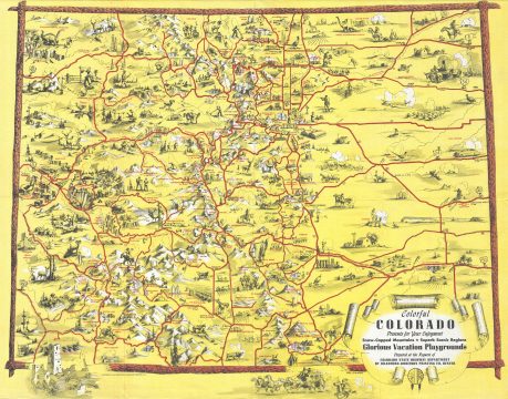 1941 Schmidt Pictorial Map of Colorado