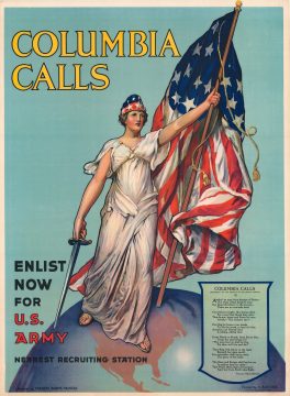 1916 Halsted and Aderente U.S. Army Recruiting Broadside Before U.S Entry Into World War I