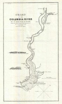 1838 Slacum Map of the Coumbia River, Washington