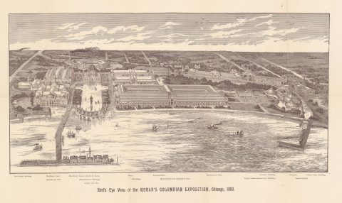 1893 Zeese Bird's Eye View of the Chicago Expo 'Dream City'