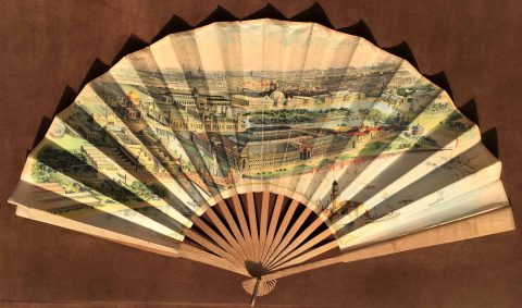 1893 Columbian Exposition Fan and View of Chicago