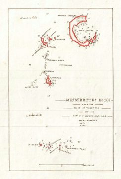 1835 Manuscript Map of Columbretes Islands near Valencia, Spain