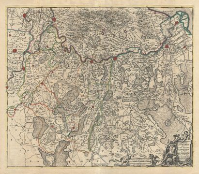 1721 De Wit Map of the Central and Eastern Provinces of the Netherlands