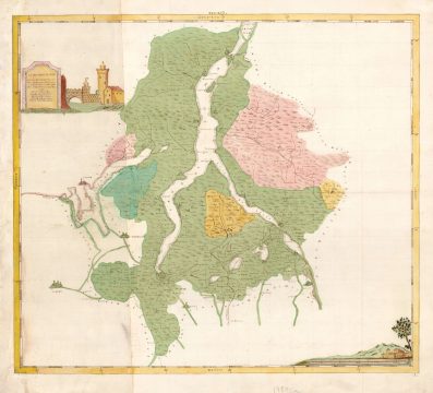 1790 Manuscript Map of Lake Como and Lake Lugano after Fornari