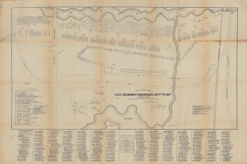 1859 Bachelder Map, Encampment of the Massachusetts Volunteers