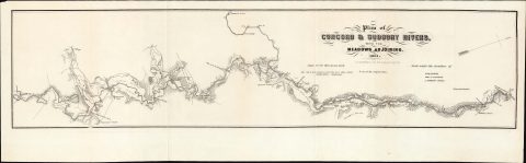 1861 Bufford Map of the Concord and Sudbury Rivers, Massachusetts