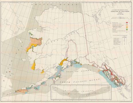 1926 U.S. Coast and Geodetic Survey Map of Alaska Surveys