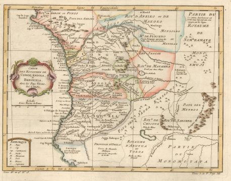 1780 Bellin Map of West Central Africa (Congo)