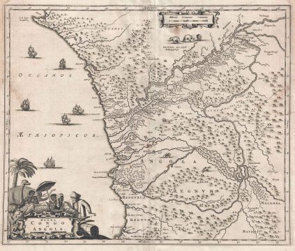 1686 Dapper Map of Western Central Africa