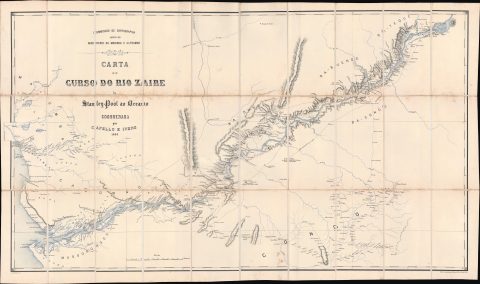 1883 Comissão Map of the Congo River: Capelo-Ivens Expedition