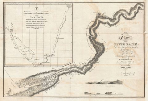 1816 Tuckey Map of the Congo River (frist map of the lower Congo)
