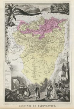 1878 Migeon Map of the Constantine Province, Algeria