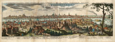 1638 Merian View of Istanbul, Turkey