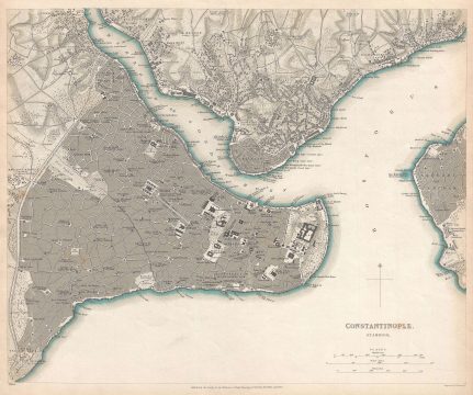 1840 S.D.U.K. Map of Constantinople (Istanbul)