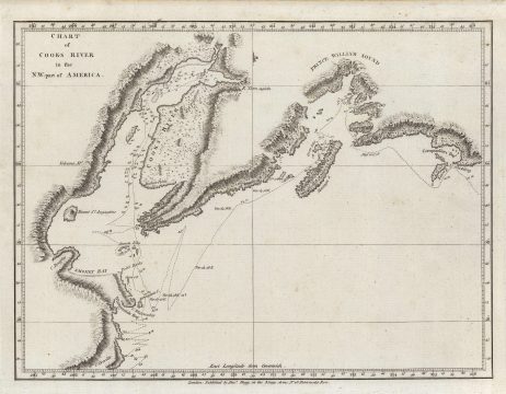 1785 Hogg Chart of Cook Inlet and Prince William Sound, Alaska