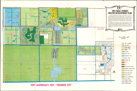 1966 Coral Ridge Properties Map of Coral Springs, Florida