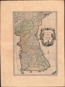 1737 D'Anville Map of Korea - first specific European map of Korea