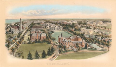 1906 Richard Rummell View of Cornell University, Ithaca, New York