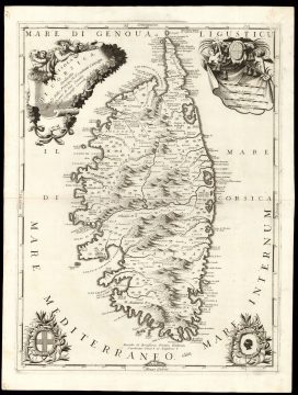 1692 Coronelli map of Corsica