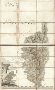 1815 Map of Corsica or Corse, France