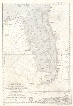 1780 Sartine Map of Florida - Revolutionary War