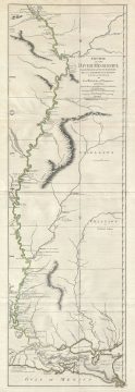 1775 Sayer and Ross Map of the Mississippi River from the Gulf of Mexico to Fort Chartres