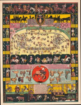 1941 Jo Mora Evolution of the Cowboy Life Rodeo Graphic Poster