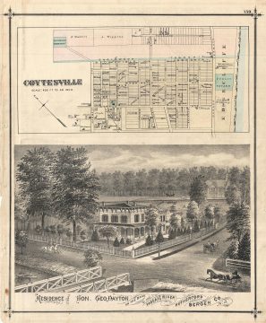 1876 Walker Map of Coytesville, New Jersey
