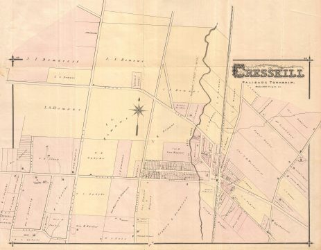 1876 Walker Map of Cresskill, New Jersey