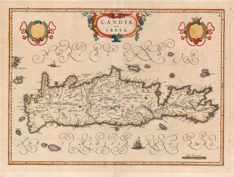 1640 Blaeu Map of Crete