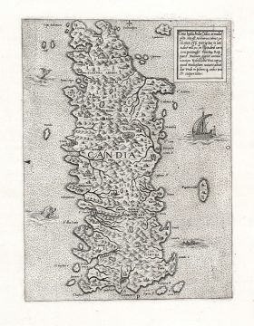 1570 Lafreri Map of Crete