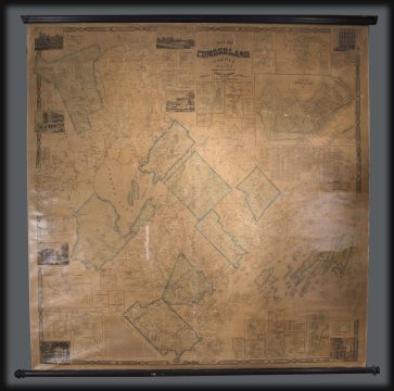 1852 Chase Map of Cumberland County, Maine (Portland, Casco Bay)