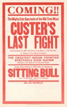 1925 Harvey Window Card for Francis Ford's Movie 'Custer's Last Fight'