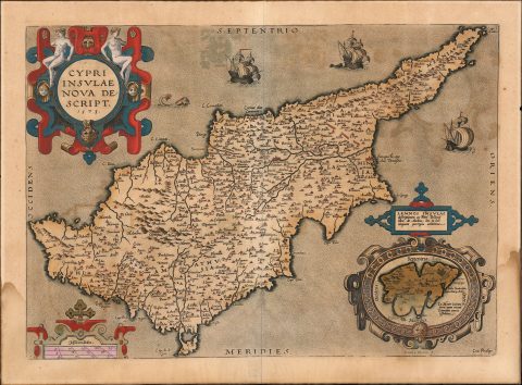 1603 Ortelius Map of Cyprus