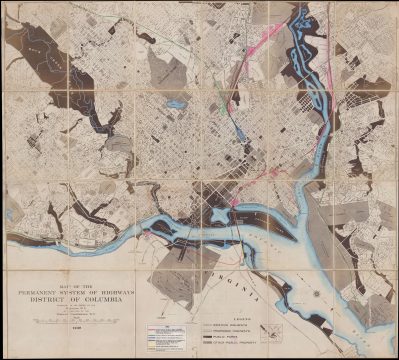 1939 Surveyor City Map of Washington, D.C. with Manuscript Railroad Notations