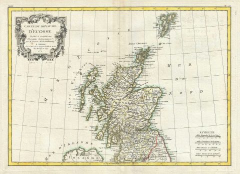 1771 Bonne Map of Scotland