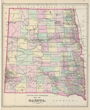 1887 Bradley Map of Dakota