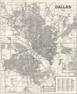 1953 M. H. West Co. Map of Dallas, Texas