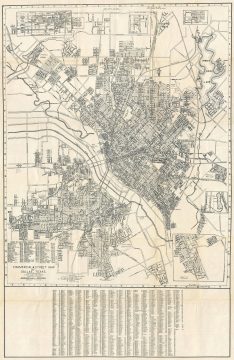 1936 Stacy Map or Plan of the City of Dallas, Texas