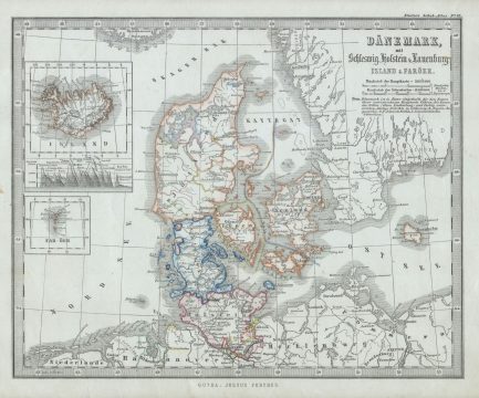 1862 Stieler Map of Denmark