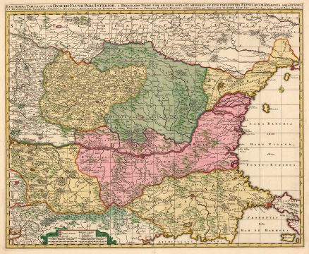 1677 Visscher Map of the Frontiers of Turkey in Europe