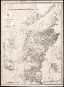 1844 'Spratt Map' of the Dardanelles and the Troad - led to discovery of Troy!