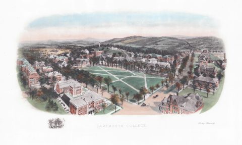 1913 Rummell Bird's-Eye View of Dartmouth College, New Hampshire