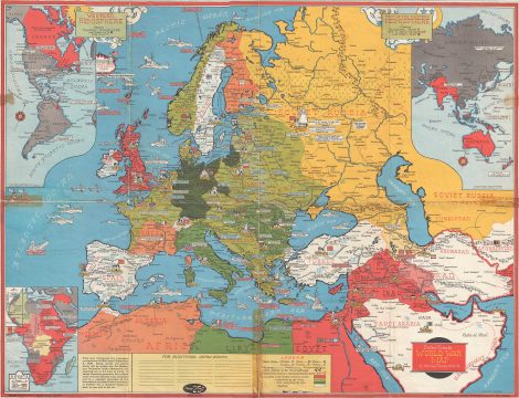 1941 Turner Map of Europe During World War II