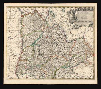 1700 Gerard Valk Map of the Dauphiné Region, France