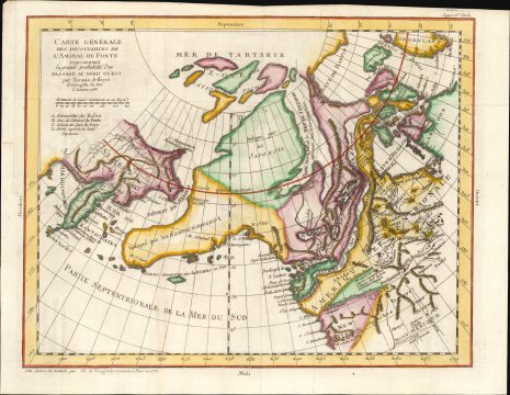 1772 Vaugondy / Diderot Map of Alaska, the Pacific Northwest and the Northwest Passage