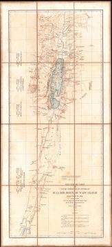 1866 Vignes / Lemercier Map of the Dead Sea and Environs, Holy Land